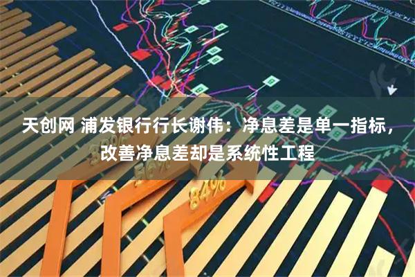 天创网 浦发银行行长谢伟：净息差是单一指标，改善净息差却是系统性工程
